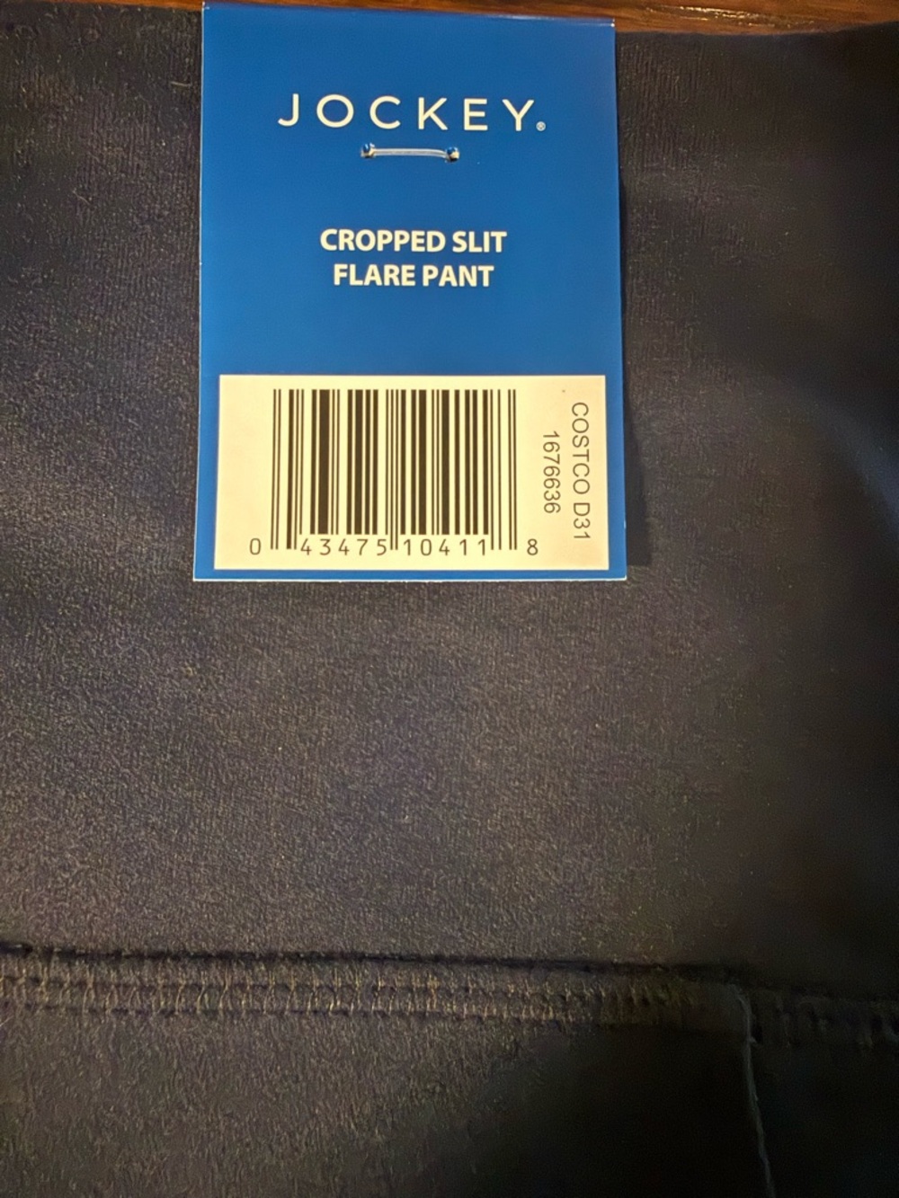 Jockey Cropped Slit Flare Pants NWT 2 Pair Bundle Dark Blue/ Black Side Pocket L - Picture 11 of 11